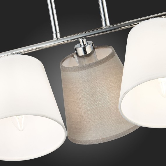 SLE300402-03 Светильник потолочный Хром/Белый, Серый E14 3*40W PRATO