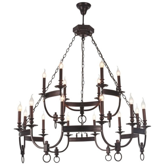 Люстра Crystal Lux SUERTE BROWN SP12+6