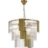SLE1123-303-07 Светильник подвесной Латунь/Золотистый, Прозрачный E14 7*40W TRESA