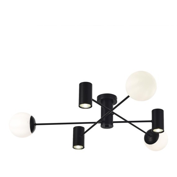 SLE1105-402-06 Светильник потолочный Черный/Белый GU10+E27 3+3*5+60W RAITO