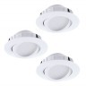 95851 Комплект светодиодных встраиваемых светильников PINEDA регулир., 3х6W(LED), ?84, пластик, белый
