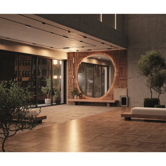 TR080-1-12W3K-B Трековый магнитный светодиодный светильник Maytoni Radity 48V CRI90+ 3000К 700Лм 120° 12Вт