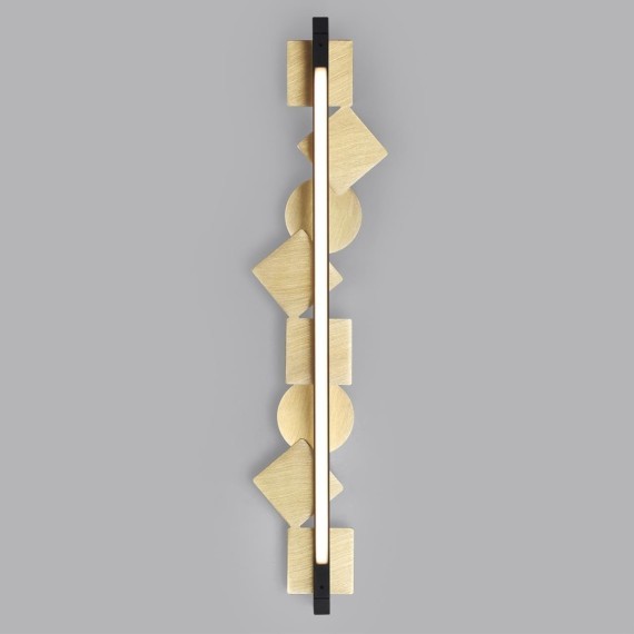 6691/12WL HIGHTECH ODL25 Настенный светильник черный/.бронза браширов./металл/акрил поворотный на 360° IP20 LED 12W 3000K 220V GEOS