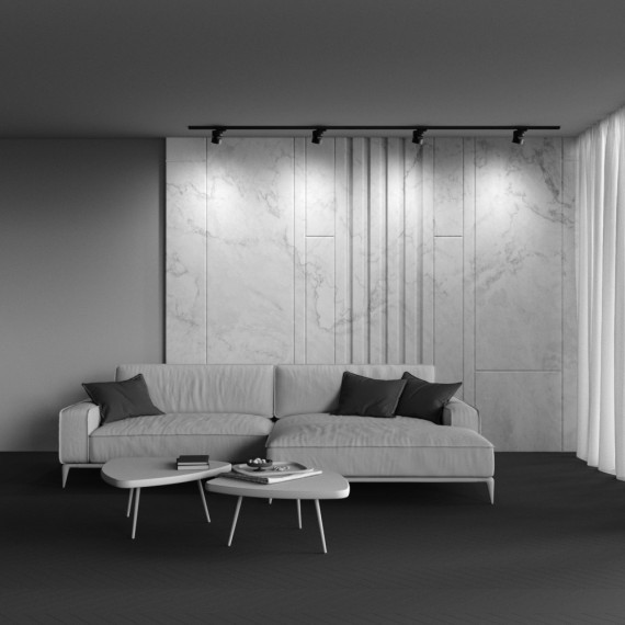 Однофазный двужильный светодиодный трековый светильник Maytoni Unity TR007-1-12W4K-B-1 ONDA 4000К 800Лм CRI90+ 120° 12Вт