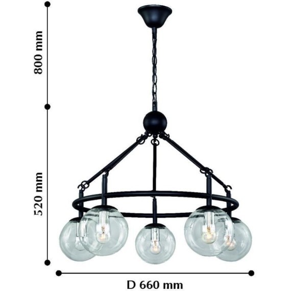 Подвесная люстра Cirque 2169-5P