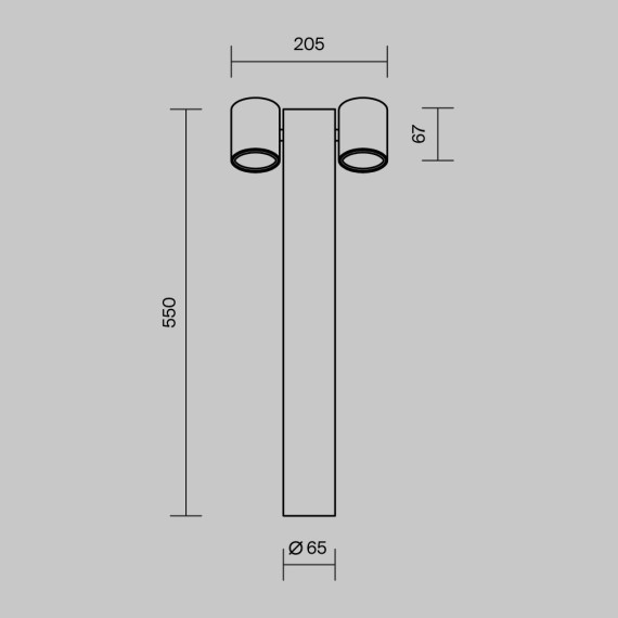 Уличный наземный светильник Maytoni O010FL-02B Wall Street IP54 под лампы 2xGU10 50W