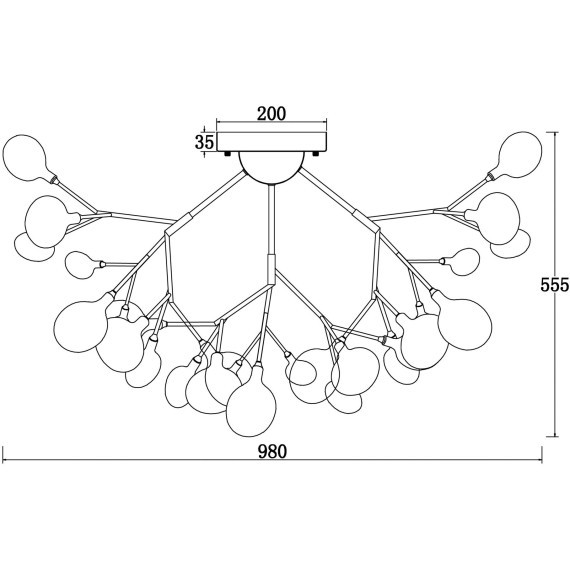Люстра потолочная Freya FR5049CL-36W1 Florencia под лампы G4 3W