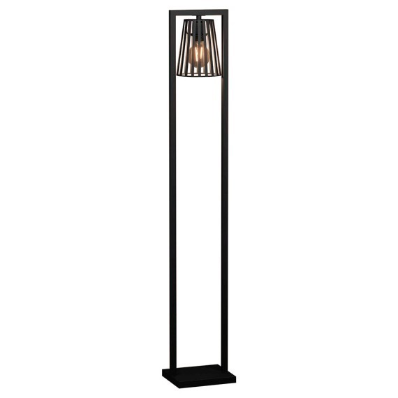 390006 EGLO BOGOTA Торшер напольный с цоколем E27, 40Вт, с механическим выключателем, металл, черный, основание 190x220
