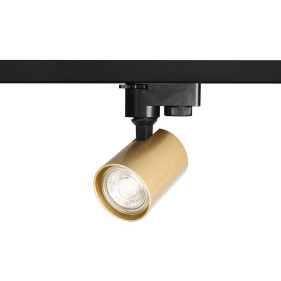 Однофазный двужильный трековый светильник Crystallux CLT 0.31 001 60 BL-GO под сменную лампу GU10