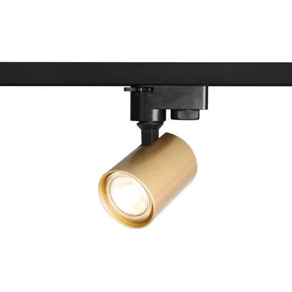 Однофазный двужильный трековый светильник Crystallux CLT 0.31 001 60 BL-GO под сменную лампу GU10