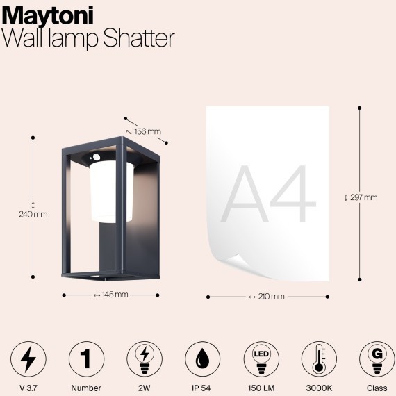 Настенный светильник (бра) Outdoor OSL457WL-L2GF3K
