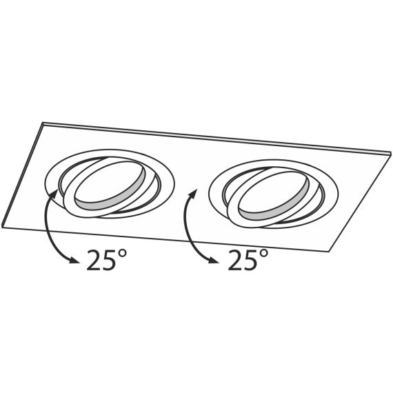 Встраиваемый светильник Maytoni DL024-2-02S Atom под лампы 2xGU10 50W