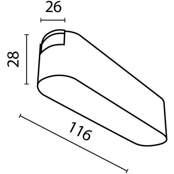 TR080-1-6W3K-B Трековый магнитный светодиодный светильник Maytoni Radity 48V CRI90+ 3000К 350Лм 120° 6Вт