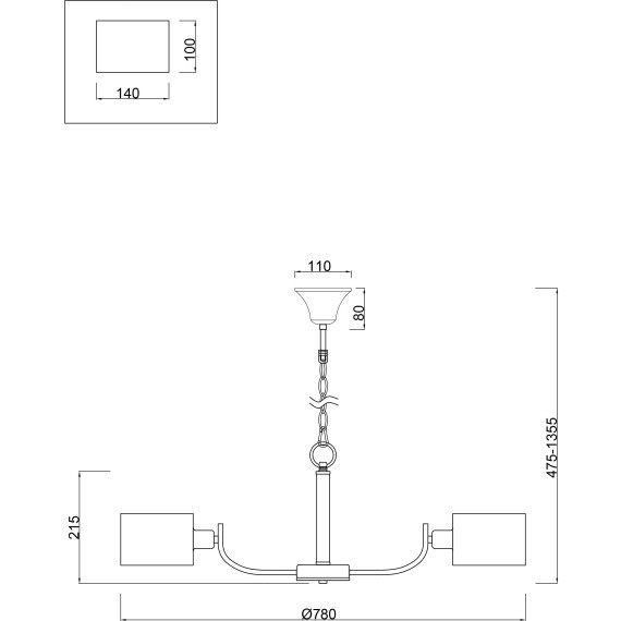 Люстра подвесная Freya FR5012PL-08CH Anita под лампы 8xE14 40W