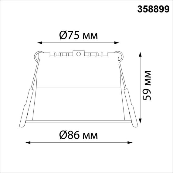 Встраиваемый светильник Novotech 358899 TRAN светодиодный LED 9W