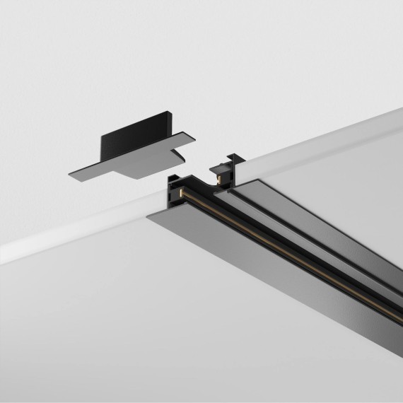 2м черный встраиваемый в ГКЛ однофазный шинопровод Maytoni TRX004-112B