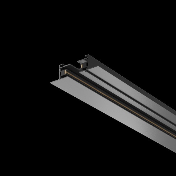 2м черный встраиваемый в ГКЛ однофазный шинопровод Maytoni TRX004-112B