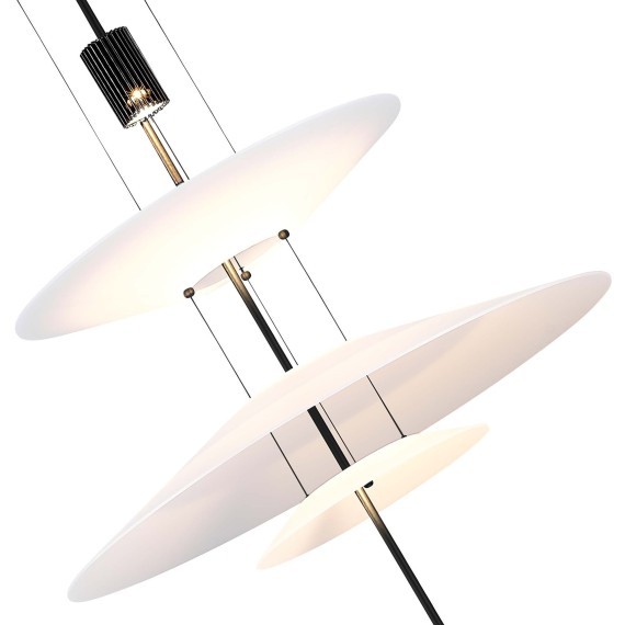 SL6101.413.01 Люстра подвесная ST-Luce Черный/Белый LED 1*15W 3000K ISOLA