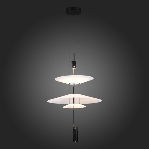 SL6101.413.01 Люстра подвесная ST-Luce Черный/Белый LED 1*15W 3000K ISOLA