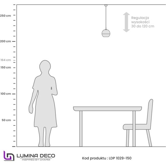 Подвесной светильник Lumina Deco Veroni LDP 1029-150 R.GD