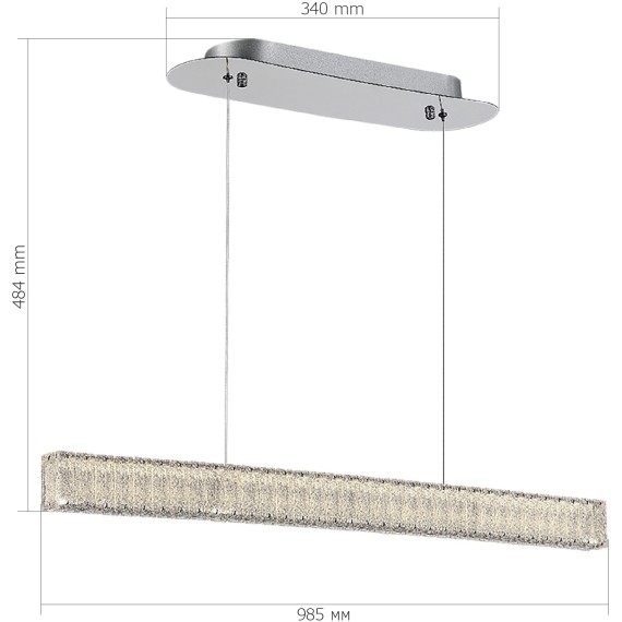 SL6008.133.01 Люстра подвесная ST-Luce Хром/Хром LED 1*30W 3000K LATOZZO