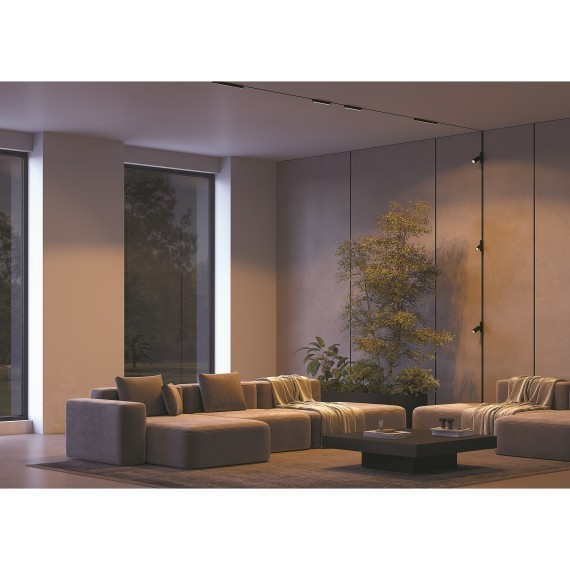 TR082-1-6W3K-M-B Трековый магнитный светодиодный светильник Maytoni Radity 48V CRI90+ 3000К 600Лм 36° 6Вт