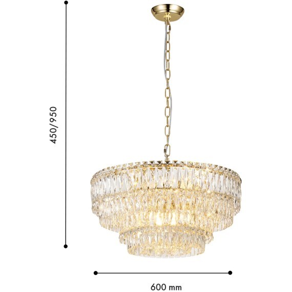 Люстра подвесная классическая хрустальная под лампы E14 Favourite 4781-12P