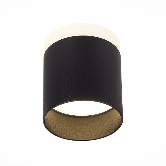 ST102.442.12 Светильник потолочный Черный LED 1*12W 4000K 936Lm Ra80 120° IP20 D100xH90 170-240V Накладные светильники