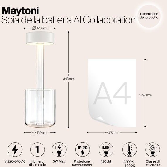 Аккумуляторный светильник Maytoni MOD229TL-L3W3K1