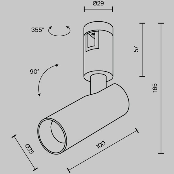 Трековый светильник Technical TR144-1-5W4K-W-B