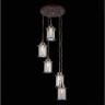 SL150.303.05 Люстра подвесная ST-Luce Бронза, Коричневый/Прозрачный с эфектом трещин E27 5*40W VOLANTINO
