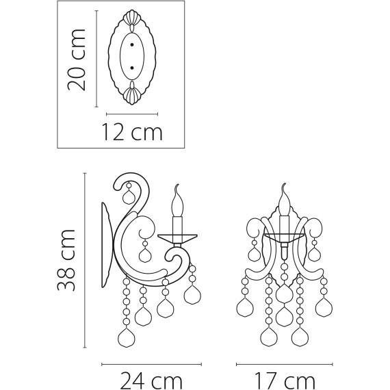 Бра Elegante Lightstar 708614