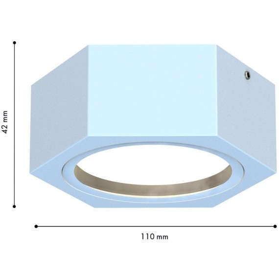 4665-1U, уличный светильник, L110xW95xH42, 1xGX53LEDx15W, IP54, excluded