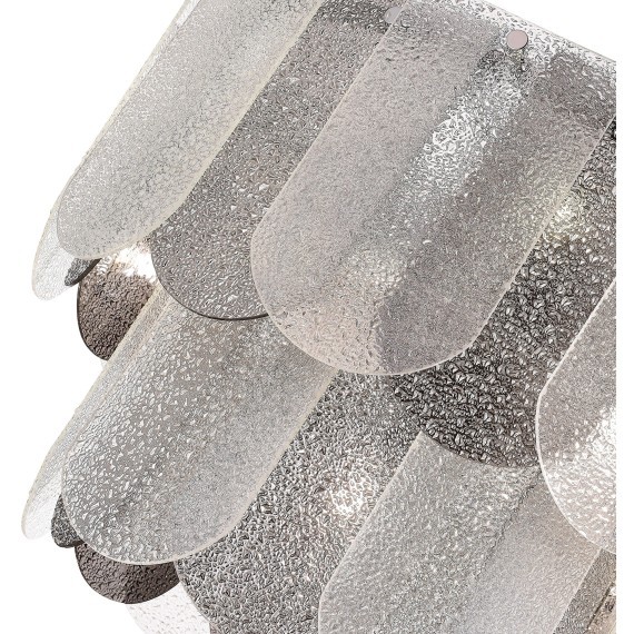 SLE1125-103-07 Светильник подвесной Хром/Прозрачно-Дымчатый E14 7*40W ERZO