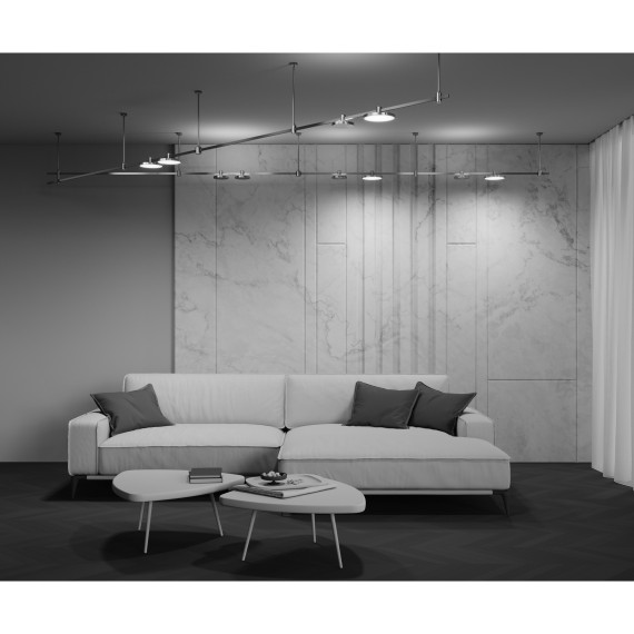 Трековый светильник Maytoni Plato Flarity Ra90 Lm590 3000K 10Вт 120° TR153-1-10W3K-PT