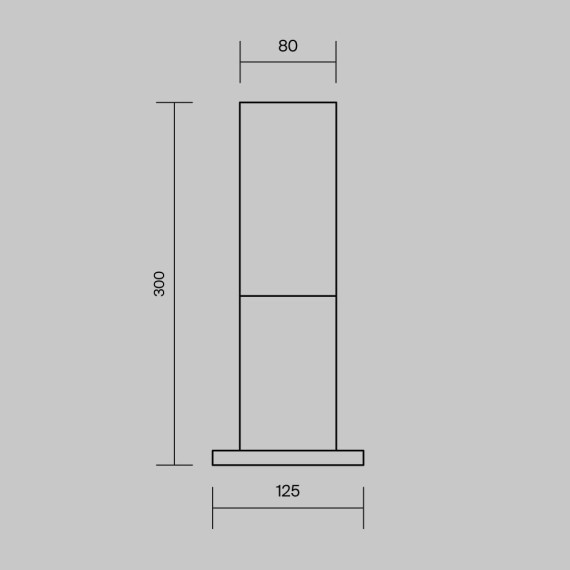 Уличный наземный светильник Maytoni O418FL-01B Willis IP54 под лампу 1xE27 60W