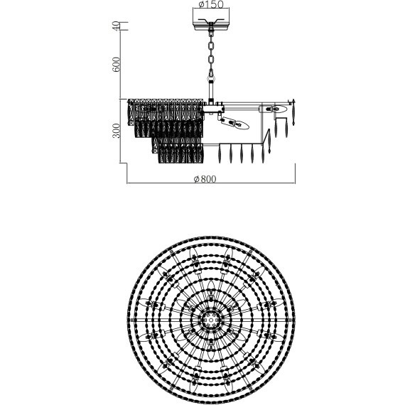 Люстра подвесная классическая хрустальная под лампы E14 Favourite 4781-18P