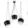 SLE120643-03 Светильник подвесной Черный/Черный E27 3*40W TRIESTE