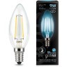 103801209 Лампа Gauss LED Filament Свеча E14 9W 710lm 4100К 1/10/50