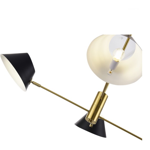 SLE1253-343-04 Светильник подвесной Латунь/Черный, Белый E14 4*60W NORBI