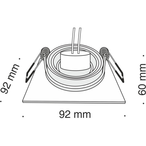 Встраиваемый светильник Maytoni DL024-2-01B Atom под лампу 1xGU10 50W