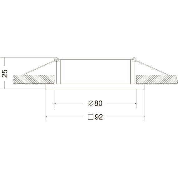 Встраиваемый светильник Maytoni DL024-2-01B Atom под лампу 1xGU10 50W