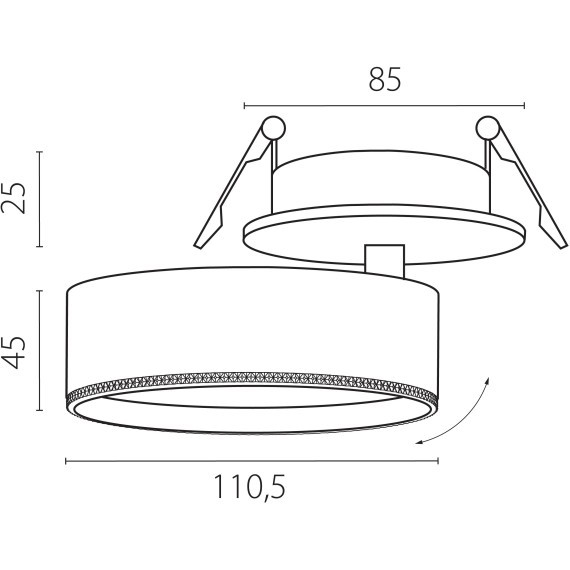 Черный встраиваемый светодиодный спот 30Вт 36° CRI90 2510Лм 4000К Alta Pro Lightstar A5647RS