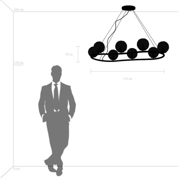 Подвесной светильник кольцом Lightstar 815283 Bari под лампы 8xG9 224W