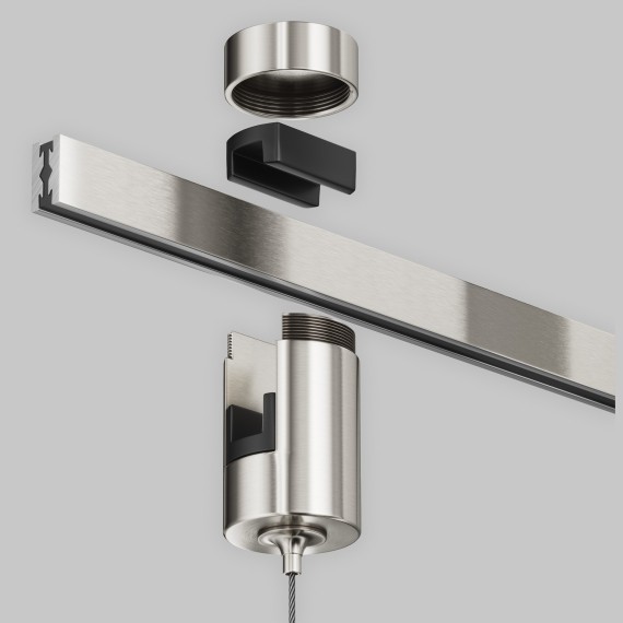 Коннектор с тросовым подвесом Tau в шинопровод Maytoni Flarity платина TRA154SW-1PT