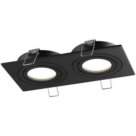 371022 Двойной черный встраиваемый поворотный светильник GU10 2*50W 220-240V IP20 Novotech WIR MORUS