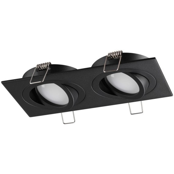 371022 Двойной черный встраиваемый поворотный светильник GU10 2*50W 220-240V IP20 Novotech WIR MORUS