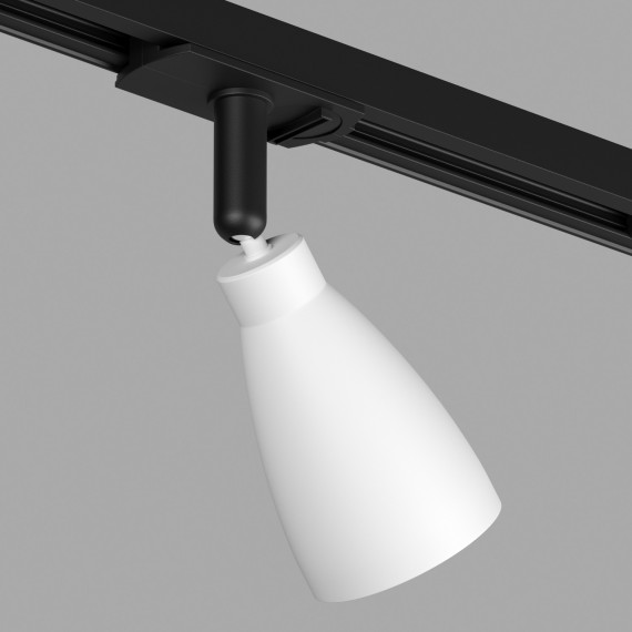 Однофазный двужильный трековый светильник Denkirs DK6050-BW+BK BELL под сменную лампу GU10