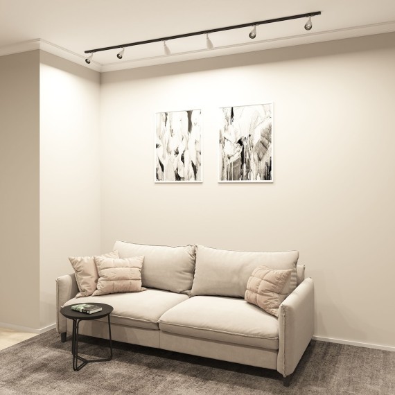 Однофазный двужильный трековый светильник Denkirs DK6050-BW+BK BELL под сменную лампу GU10