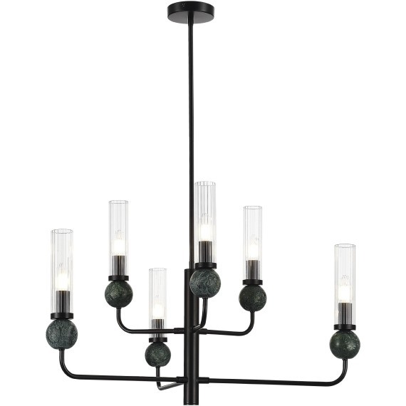 SL1244.403.06 Светильник подвесной ST-Luce черный/прозрачный E14 6*40W MEDEA
